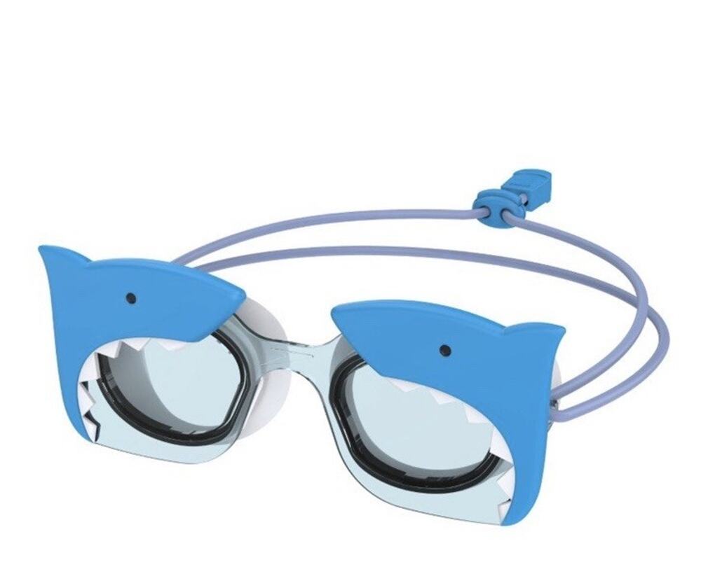 Speedo Kids Sunny Vibes Swim Goggles Shark Blue Ages 3-6 UV Protection 2 Pairs